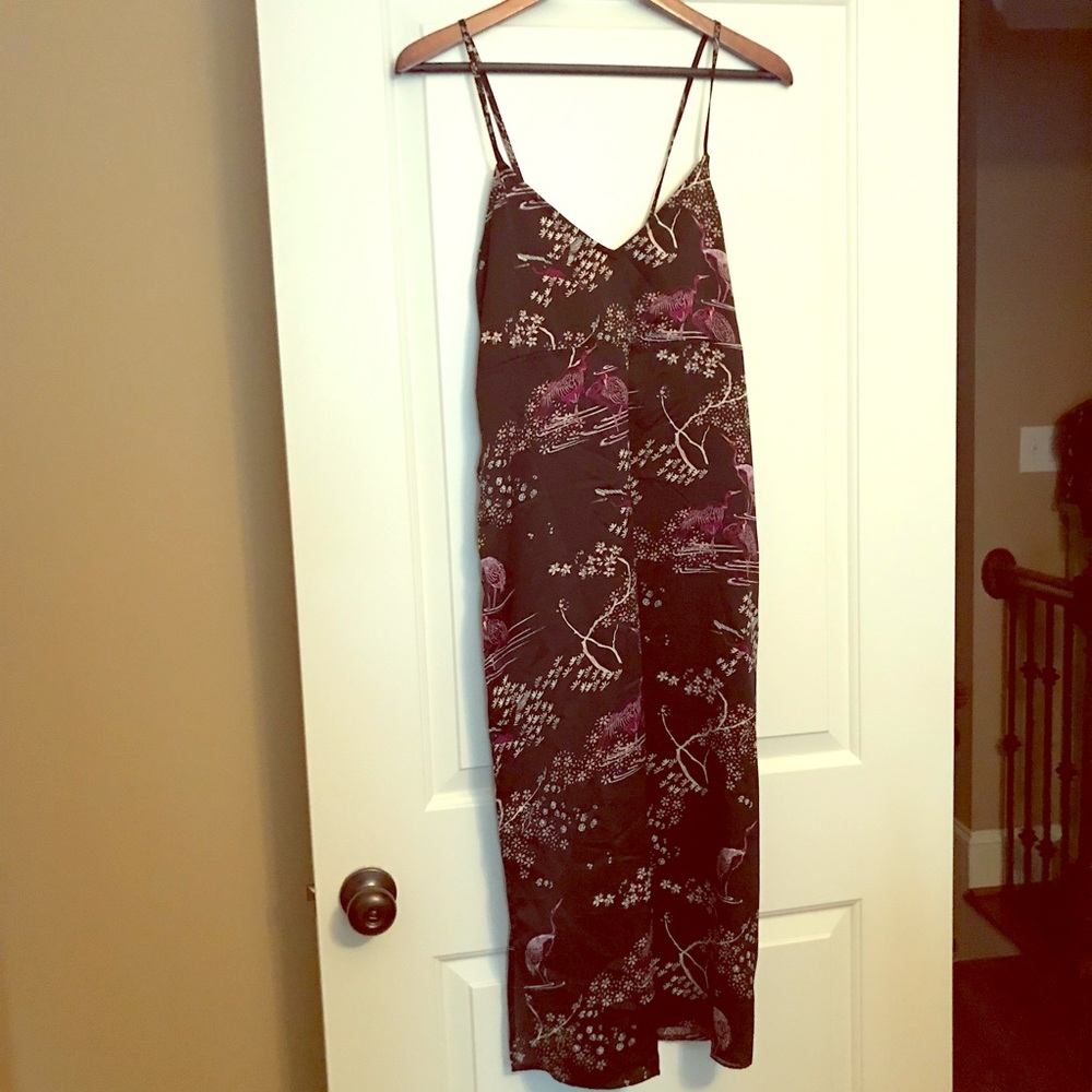 Flamingo Maxi Dress Melrose & Market Silky Black M